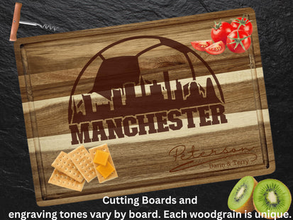 Manchester Football custom cutting board.