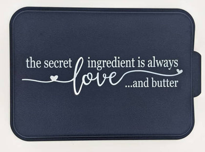 Aluminum Cake Pan | Personalized Cake Pan | Cake Pan With Lid | The Secret Ingredient is Love and Butter