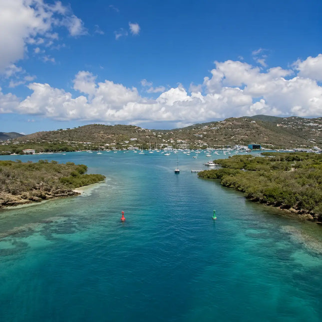 channel.jpg
View entering Benner Bay Harbor through the marked entrance channel between mangroves toward the protected anchorage and marina facilities.