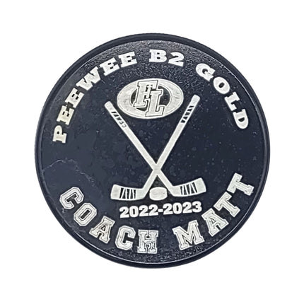 Personalized Hockey Puck: Engraved Coach Gift, Team Award