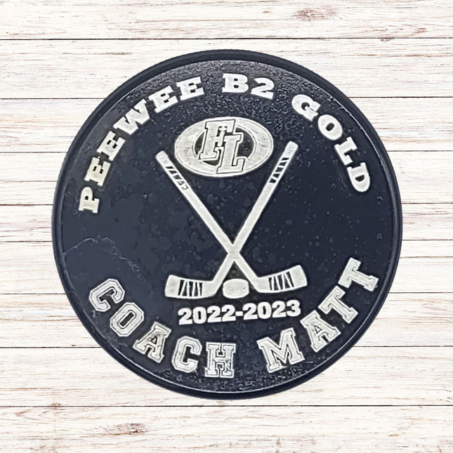Personalized Hockey Puck: Engraved Coach Gift, Team Award