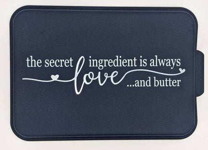 User Aluminum Cake Pan | Personalized Cake Pan | Cake Pan With Lid | The Secret Ingredient is Love and Butter