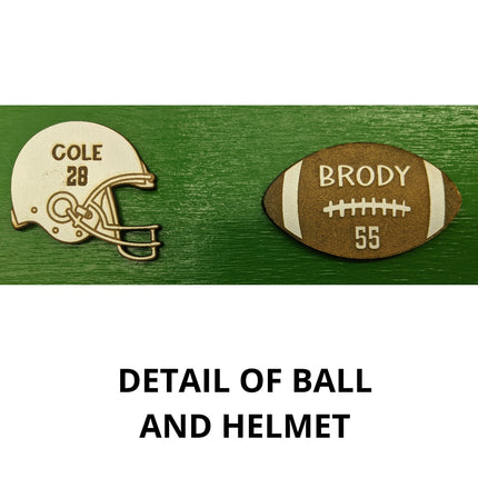 Football Coach Personalized Award | Custom Team Thank You Wood Plaque