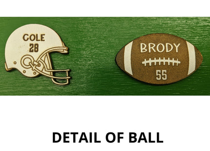 Football Coach Personalized Award | Custom Team Thank You Wood Plaque