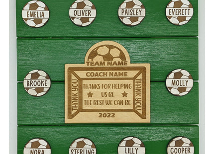 Soccer Coach Personalized Award | Custom Team Thank You Wood Plaque