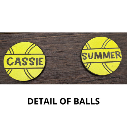 Tennis Coach Personalized Award | Custom Team Thank You Wood Plaque