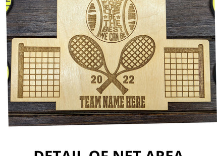 Tennis Coach Personalized Award | Custom Team Thank You Wood Plaque