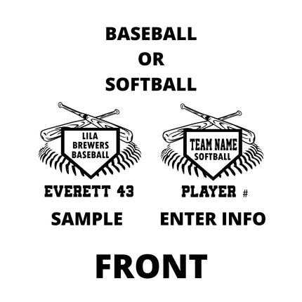 Baseball Softball Team Tumblers | Personalized Custom Player Gift