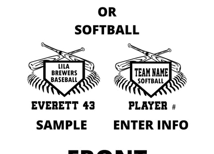 Baseball Softball Team Water Bottles | Personalized Custom Player Gift