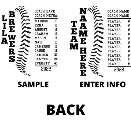 Baseball Softball Team Tumblers | Personalized Custom Player Gift