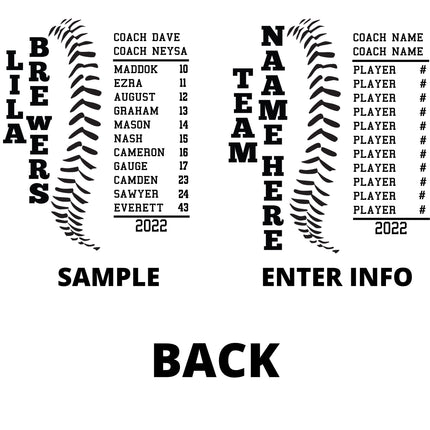 Baseball Softball Team Water Bottles | Personalized Custom Player Gift