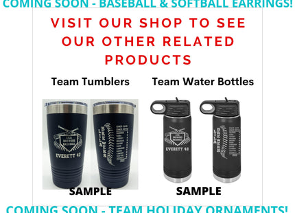 Baseball and Softball Coach Award | Custom Team Thank You Plaque