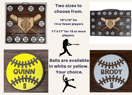 Baseball and Softball Coach Award | Custom Team Thank You Plaque