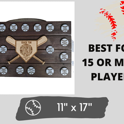 Baseball and Softball Coach Award | Custom Team Thank You Plaque