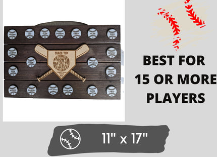 Baseball and Softball Coach Award | Custom Team Thank You Plaque