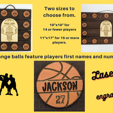 Personalized Basketball Coach Plaque: Custom Team Award, End of Season Gift