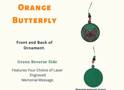 Butterfly Memorial Ornament, Kids Memorial Ornament, Personalized Memorial Ornament, Parent Loss, Family Member Loss