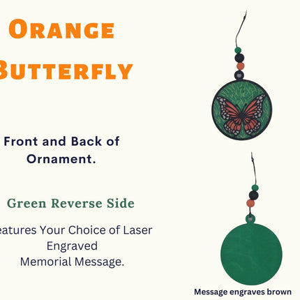 Butterfly Memorial Ornament, Kids Memorial Ornament, Personalized Memorial Ornament, Parent Loss, Family Member Loss