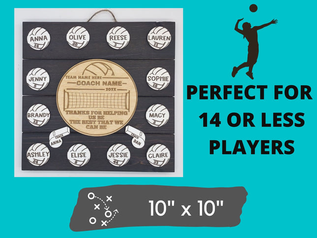 Personalized Volleyball Coach Thank You Plaque: Custom Team Award