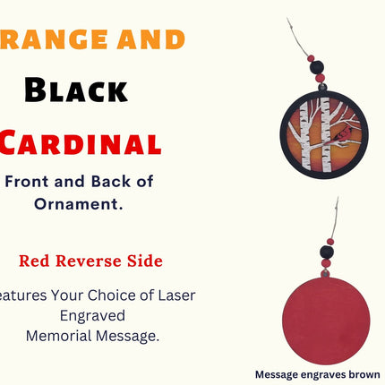 Cardinal Memorial Ornament, In Memory Of Ornament, Personalized for Loss of a Family Member or Friend
