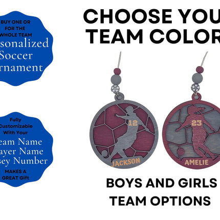Personalized Soccer Ornament: Custom Team Keepsake