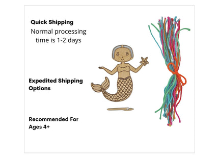 Mermaid Yarn Kit, Lion Yarn Kit, Kids Craft Kit