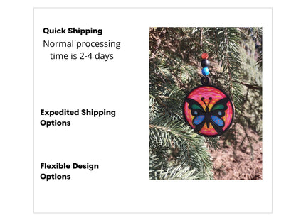 Butterfly Memorial Ornament, Kids Memorial Ornament, Personalized Memorial Ornament, Parent Loss, Family Member Loss