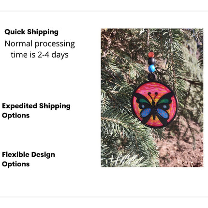 Butterfly Memorial Ornament, Kids Memorial Ornament, Personalized Memorial Ornament, Parent Loss, Family Member Loss