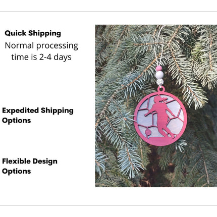 Personalized Soccer Ornament: Custom Team Keepsake