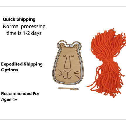 Mermaid Yarn Kit, Lion Yarn Kit, Kids Craft Kit