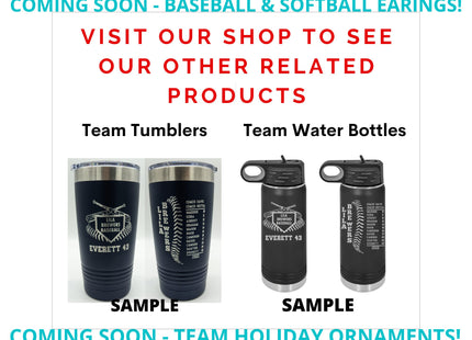 Baseball and Softball Coach Award | Custom Team Thank You Wood Plaque