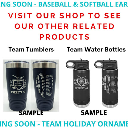 Baseball and Softball Coach Award | Custom Team Thank You Wood Plaque