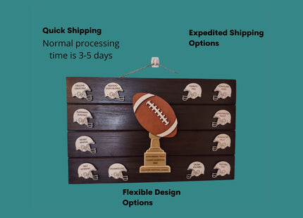 Fantasy Football Championship Award, Fantasy Football Trophy, Fantasy Football Plaque, Fantasy Football Sign