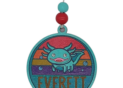 Personalized Axolotl Ornament: Hand-Painted Christmas Tree Decoration