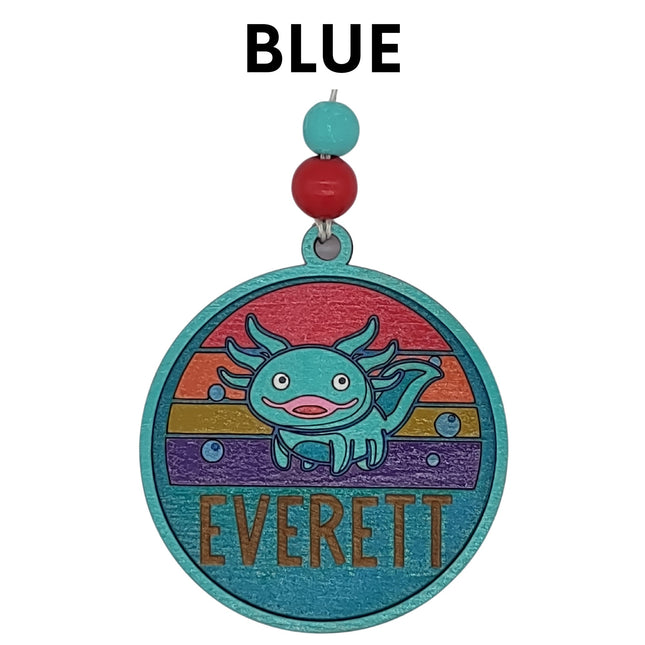 Personalized Axolotl Ornament: Hand-Painted Christmas Tree Decoration