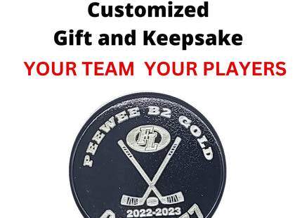 Hockey Puck Personalized Player Keepsake | Custom Hockey Team Gift