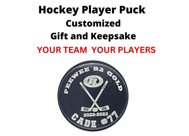 Hockey Puck Personalized Player Keepsake | Custom Hockey Team Gift