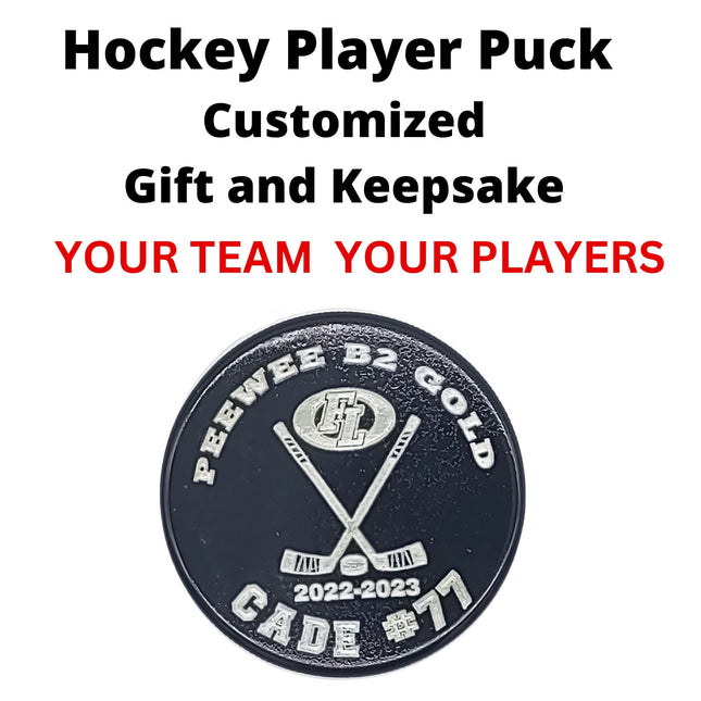 Hockey Puck Personalized Player Keepsake | Custom Hockey Team Gift