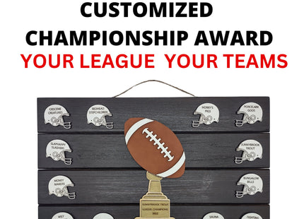Fantasy Football Championship Award, Fantasy Football Trophy, Fantasy Football Plaque, Fantasy Football Sign