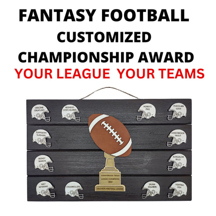 Fantasy Football Championship Award, Fantasy Football Trophy, Fantasy Football Plaque, Fantasy Football Sign