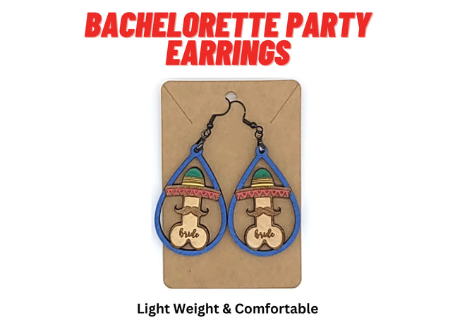 Bachelorette Party Earrings | Mexico Themed Penis Earrings