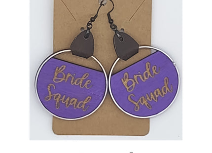 Bachelorette Party Earrings | Hand-Painted Bride Squad Earrings