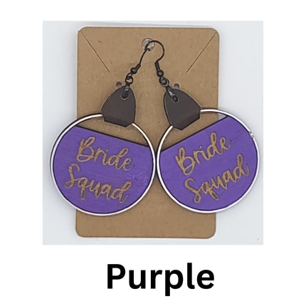 Bachelorette Party Earrings | Hand-Painted Bride Squad Earrings