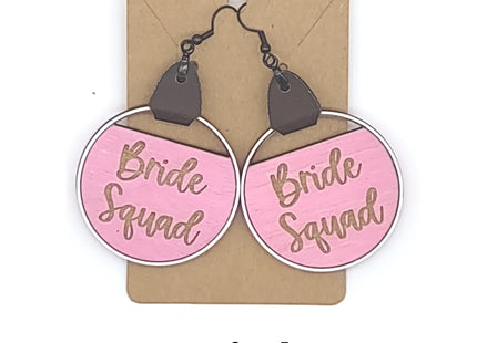 Bachelorette Party Earrings | Hand-Painted Bride Squad Earrings
