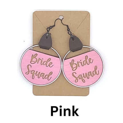 Bachelorette Party Earrings | Hand-Painted Bride Squad Earrings