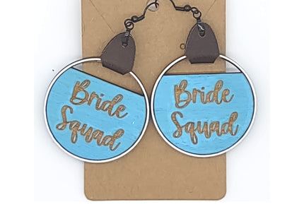 Bachelorette Party Earrings | Hand-Painted Bride Squad Earrings