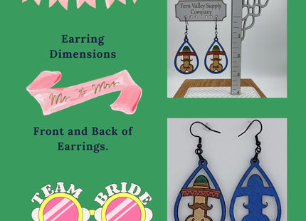 Bachelorette Party Earrings | Mexico Themed Penis Earrings