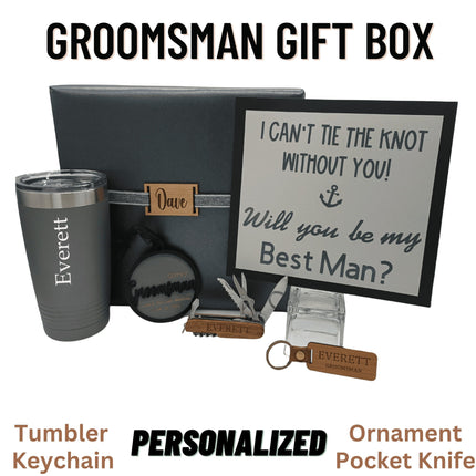 Groomsman Gift Box | Personalized Wedding Party Gift | Best man Thank You | Groom Proposal Gift