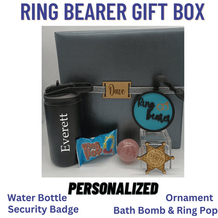 Ring Bearer Gift Box | Personalized Wedding Gift | Ring Bearer Thank You | Ring Security
