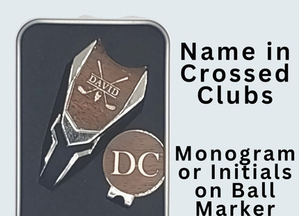 Golf Divot Tool and Ball Marker Personalized Gift Set | Groomsman Gift | Father's Day Gift | Mother's Day Gift